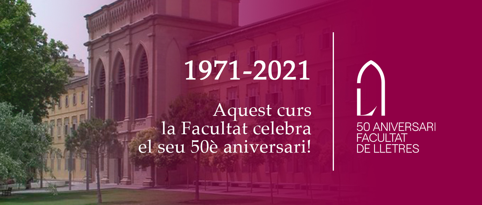 Banner 50 aniversari-FacultatdeLletres-web