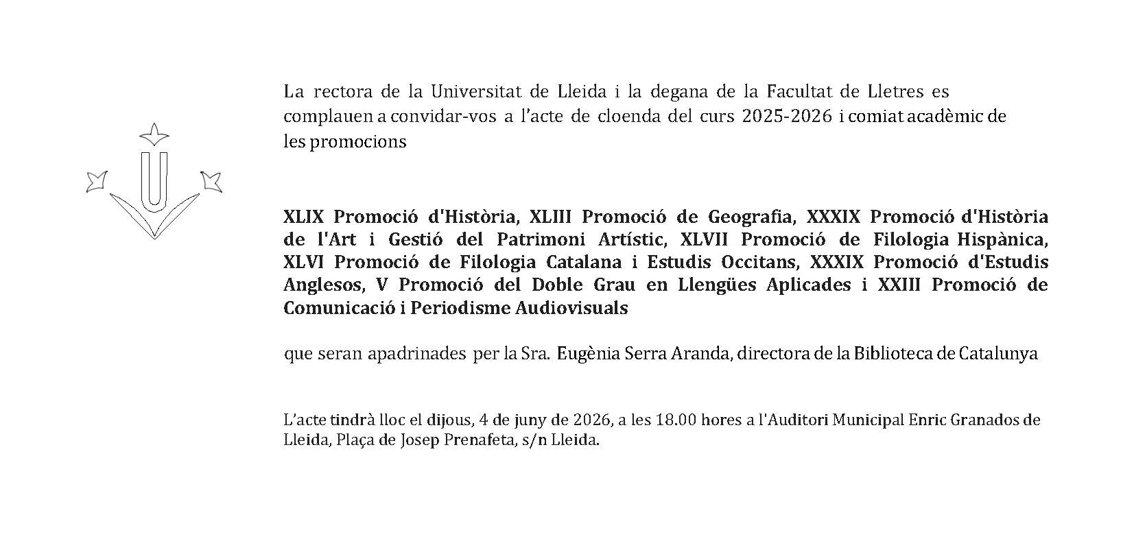 INVITACIÓ CLOENDA CURS 2025_26