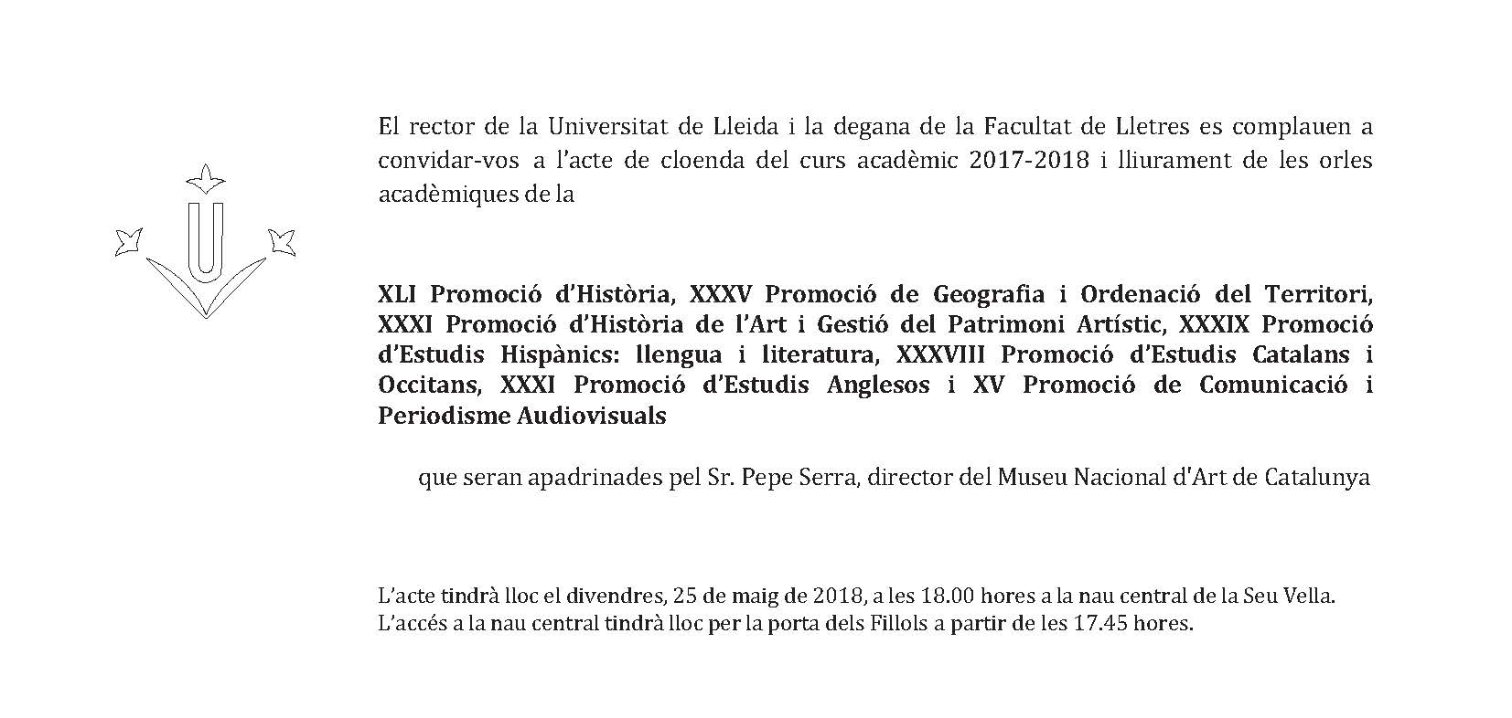 Targetó Orles Lletres 2018